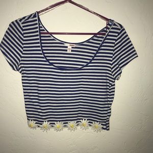 BONGO STRIPPED CROP TOP